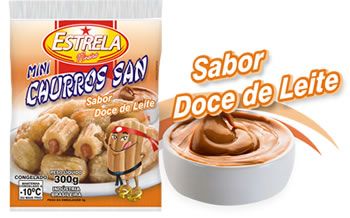 Mini churros congelado e recheado Docê de leite